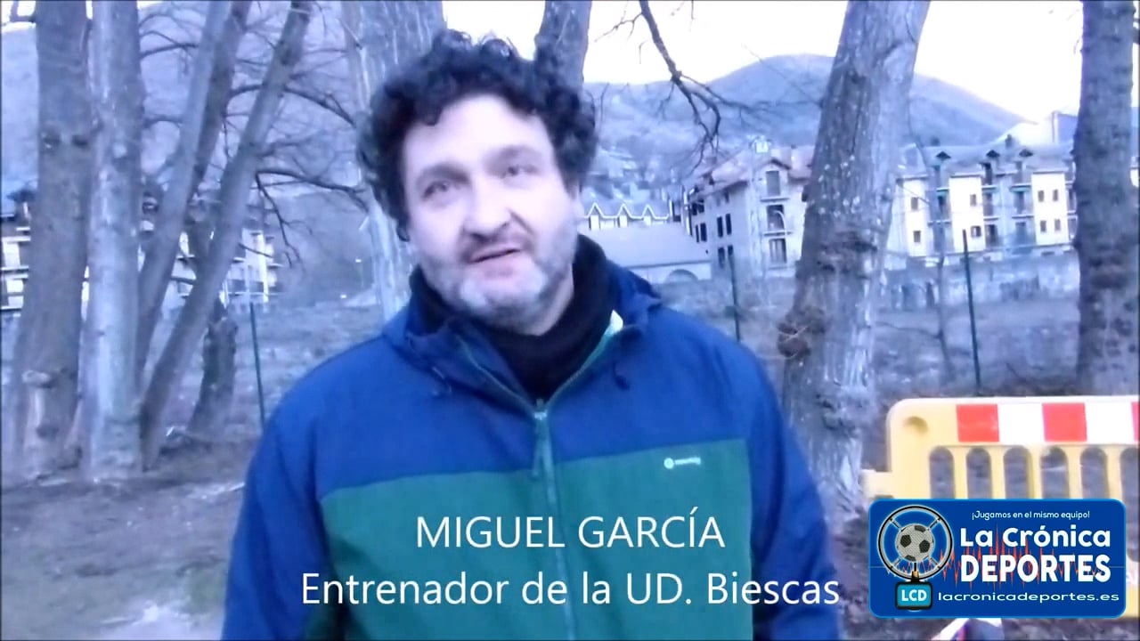 MIGUEL GARCÍA (Entrenador Biescas) UD Biescas 0-1 CF Épila / J 20 / 3ª División / Fuente Facebook Deporte Cantera