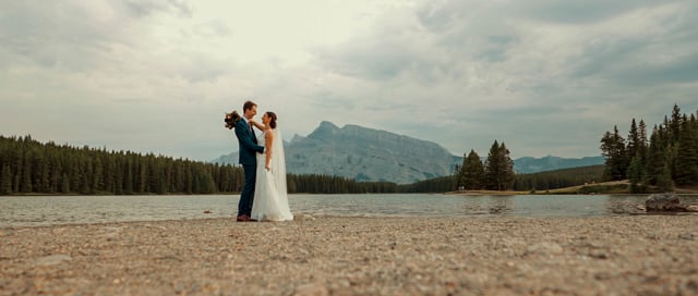 Andrea + Tom - Banff Wedding (Tunnel Mountain + The Bison Restaurant)