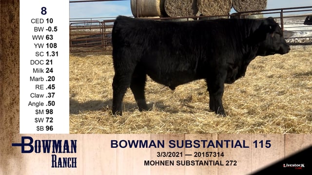 Lot #8 - BOWMAN SUBSTANTIAL 115