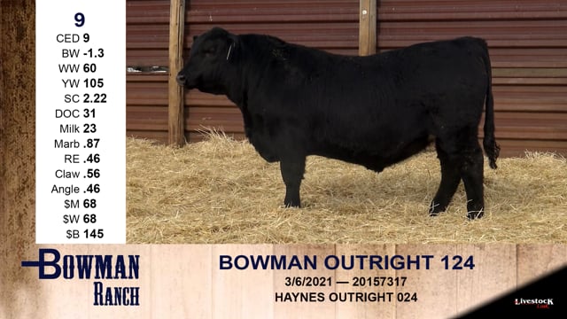 Lot #9 - BOWMAN OUTRIGHT 124