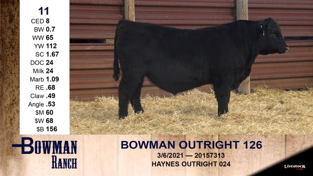 Lot #11 - BOWMAN OUTRIGHT 126
