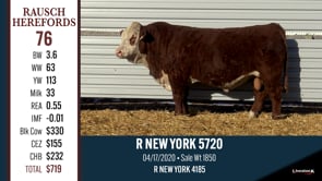 Lot #76 - R NEW YORK 5720