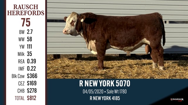 Lot #75 - R NEW YORK 5070