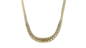 Italian 14kt Yellow Gold Graduated Modified Wheat-Link Necklace