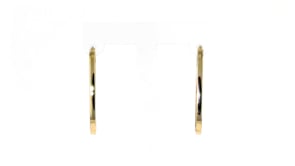 Italian 14kt Yellow Gold Flat Oval Hoop Earrings