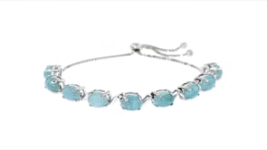 8.25 ct. t.w. Milky Aquamarine Bolo Bracelet in Sterling Silver