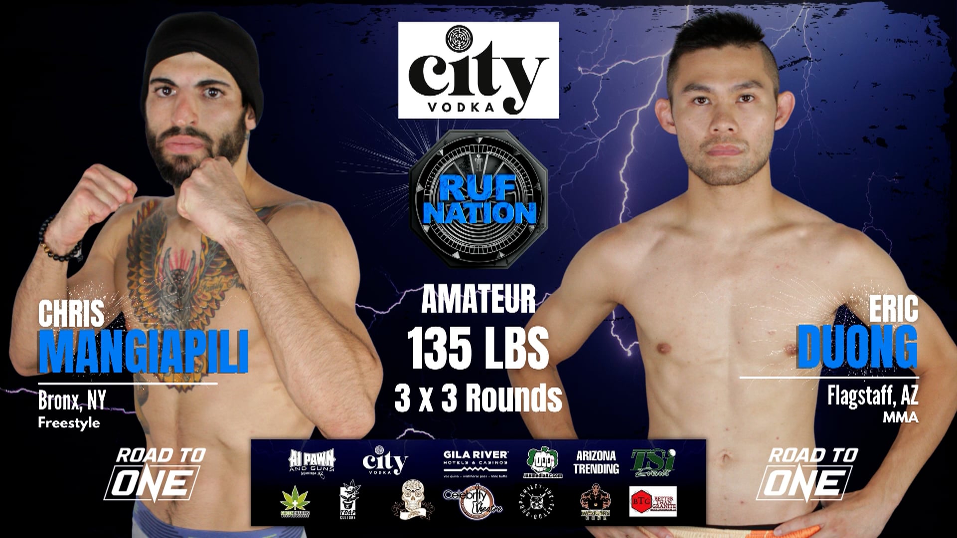Amateur 135 lbs Chris Mangiapili vs Eric Duong, August 29th 2021, Celebrity Theatre Phoenix Arizona USA, RUF MMA RUF43 on Vimeo