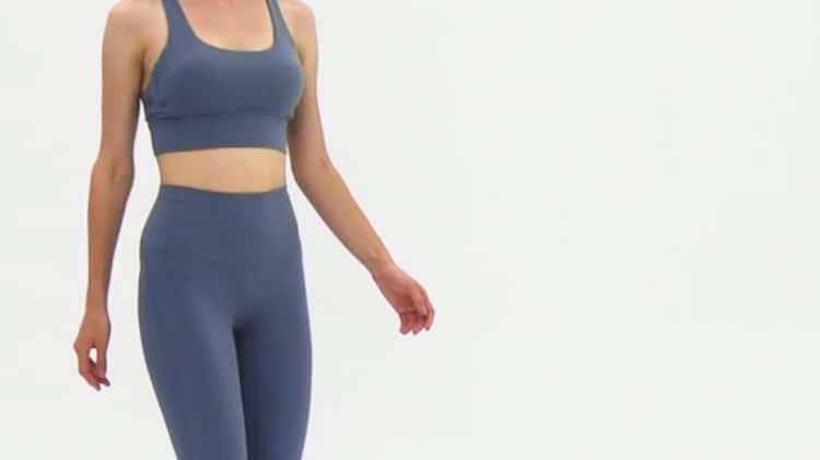High Rise Stretchy Shaping Naked Sports Yoga Capri Leggings Without Front  Seam on Vimeo