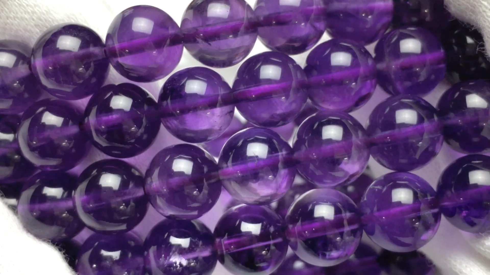 ザンビア産アメジスト（紫水晶） ラウンド8mm ブレスレット｜天然石