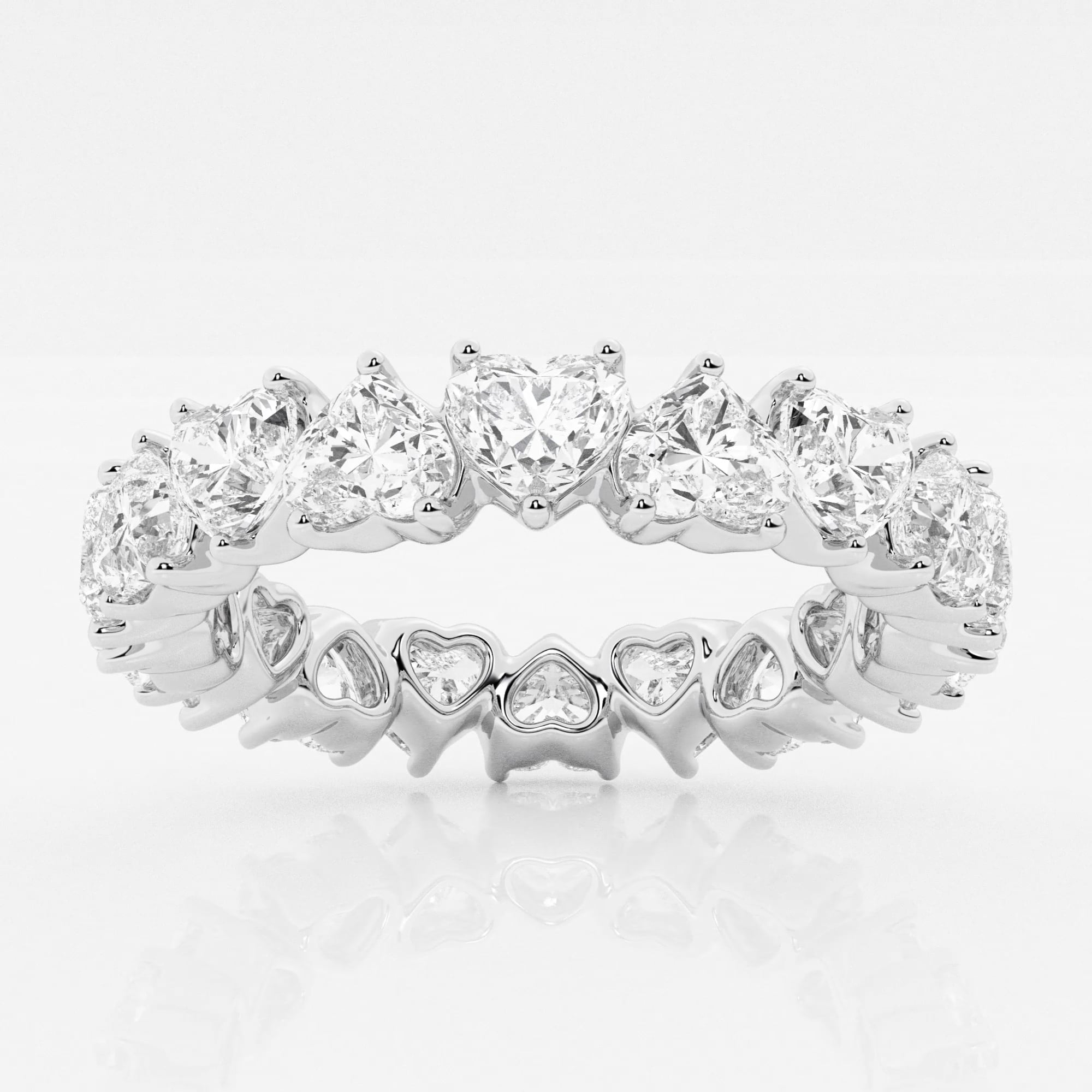 product video for 3 5/8 ctw Alternating Heart Lab Grown Diamond Eternity Band - 4.3mm Width