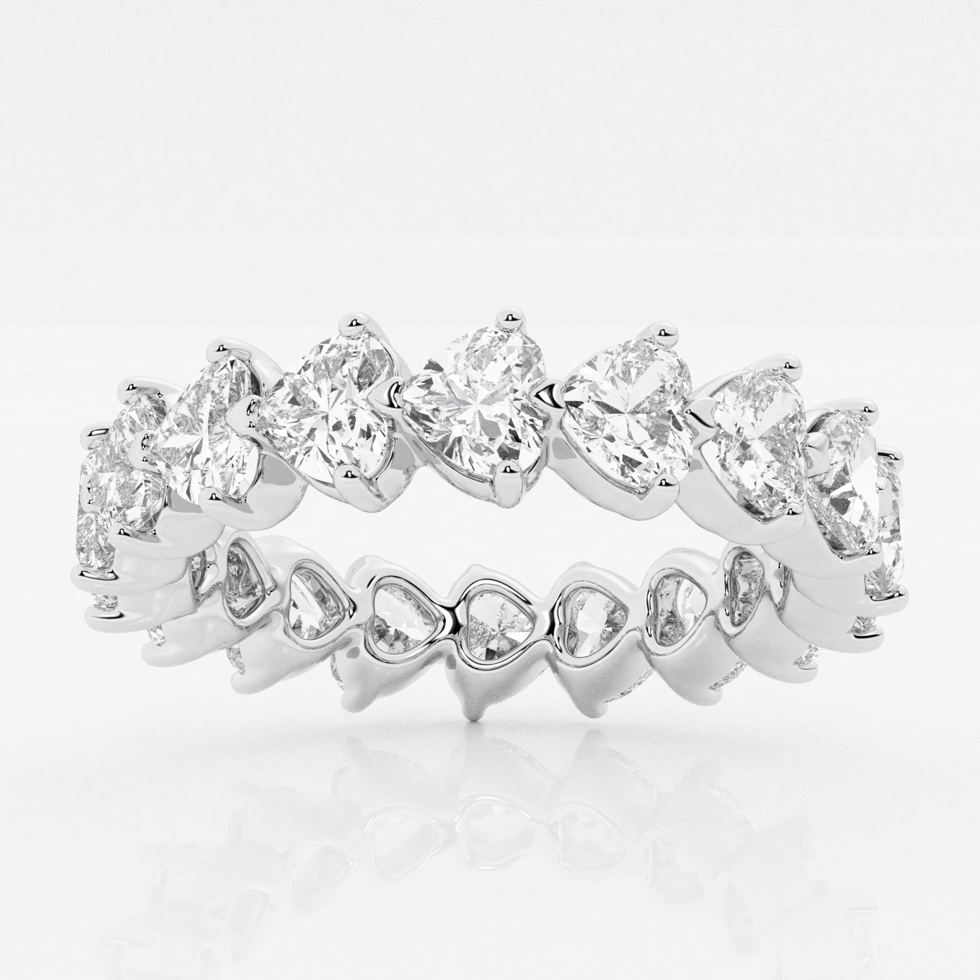 product video for 3 5/8 ctw Floating Heart Lab Grown Diamond Eternity Band - 4.8mm Width
