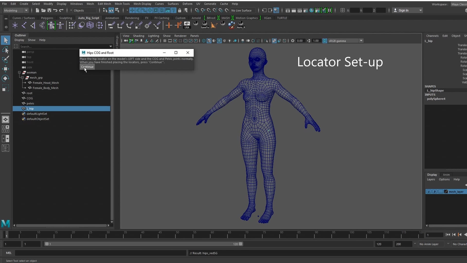 Bipedal Auto-Rigging Script