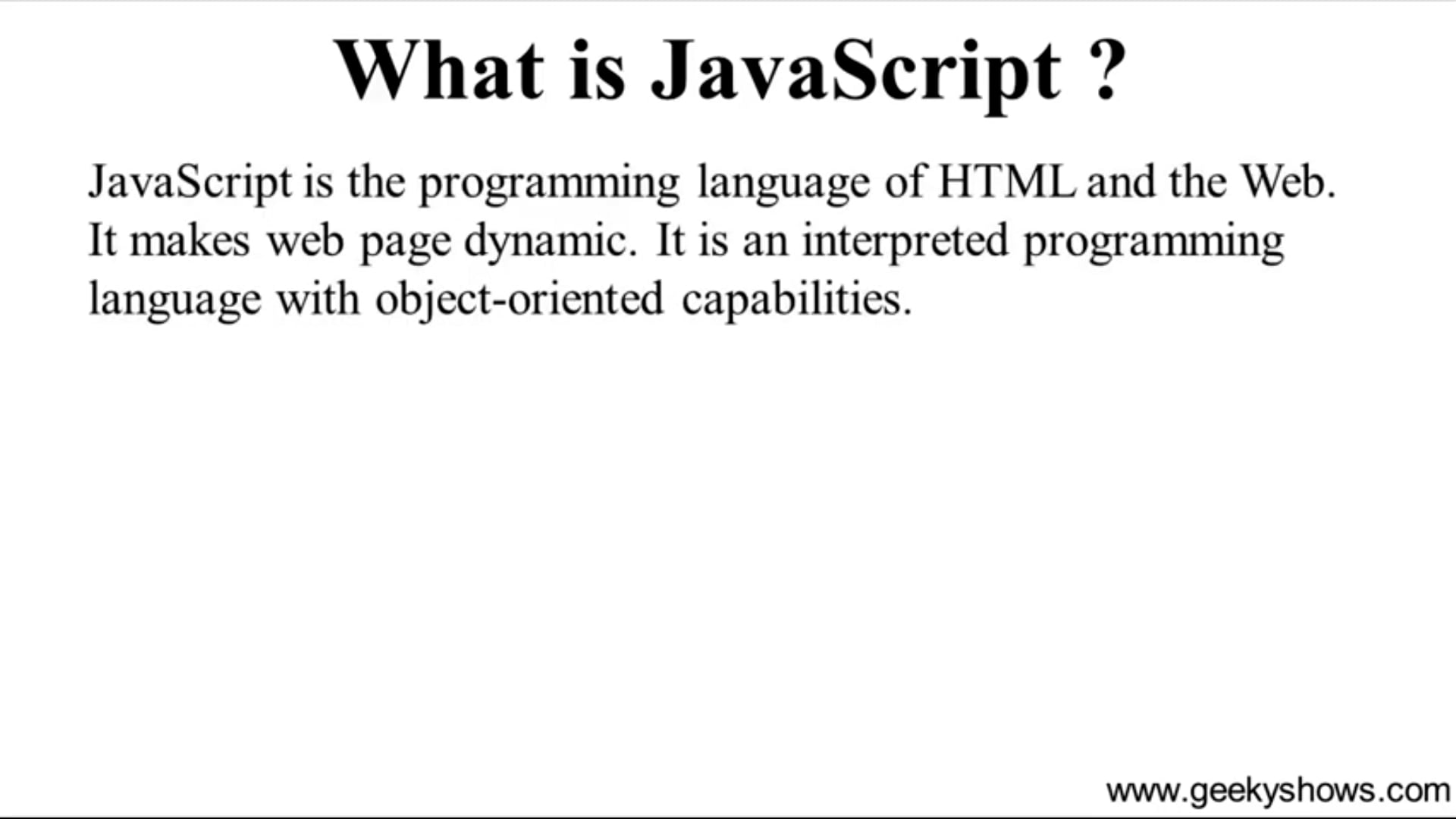 JavaScript Introduction.mp4 on Vimeo
