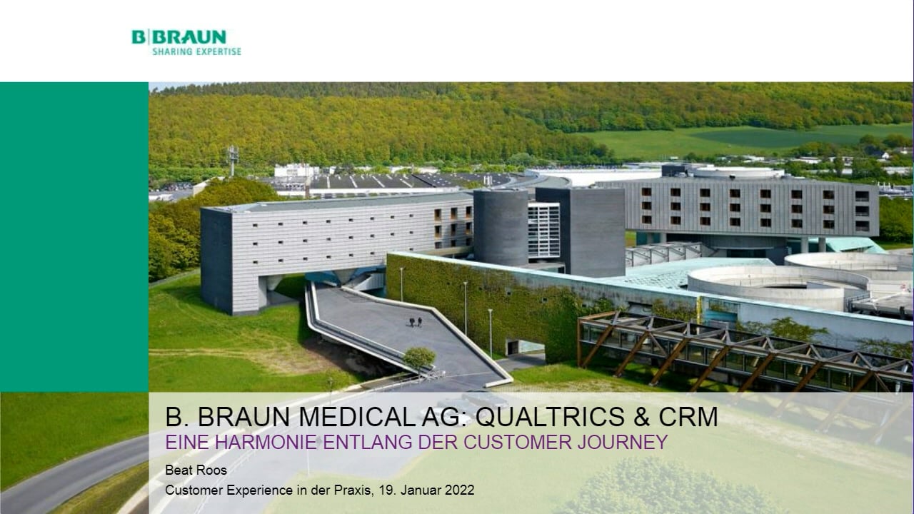 B. Braun Medical AG Qualtrics & CRM eine Harmonie entlang der
