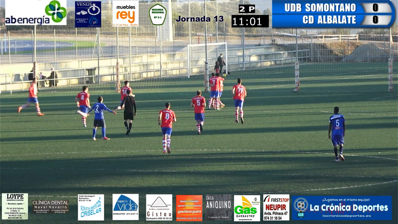 (RESUMEN y GOLES) UDB Somontano 4-0 CD Albalate / Jornada 13 / 2ª Regional - Gr 2-1