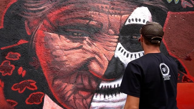 Day of Dead mural in Oaxaca