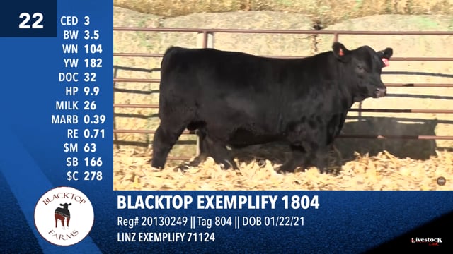 Lot #22 - BLACKTOP EXEMPLIFY 1804