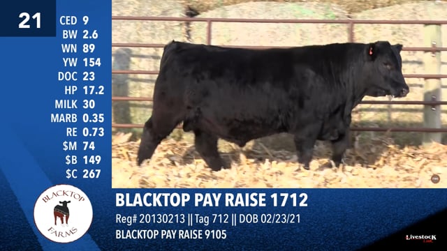 Lot #21 - BLACKTOP PAY RAISE 1712