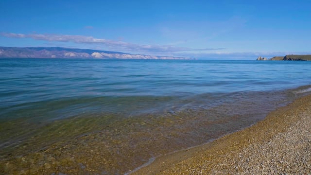 On the shore of Lake Baikal