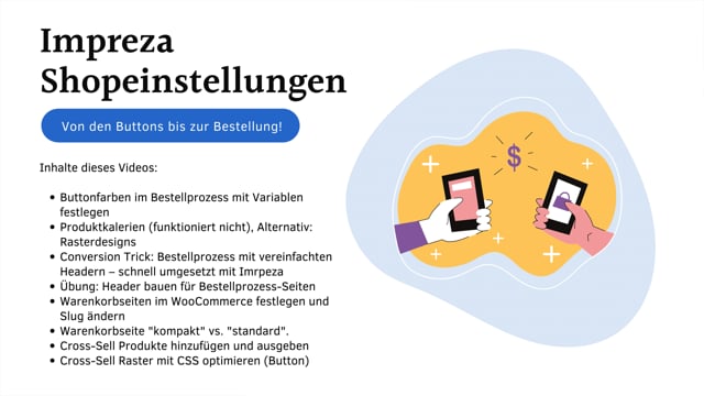 Impreza Shopeinstellungen