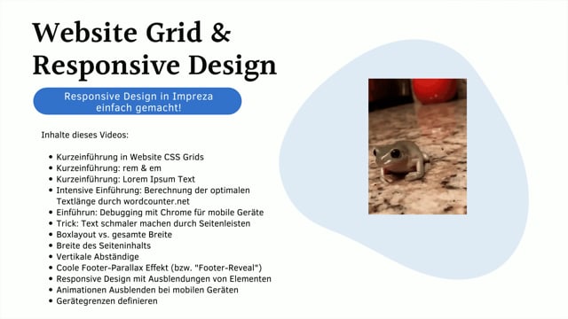 Impreza Grundgerüst und CSS Grid