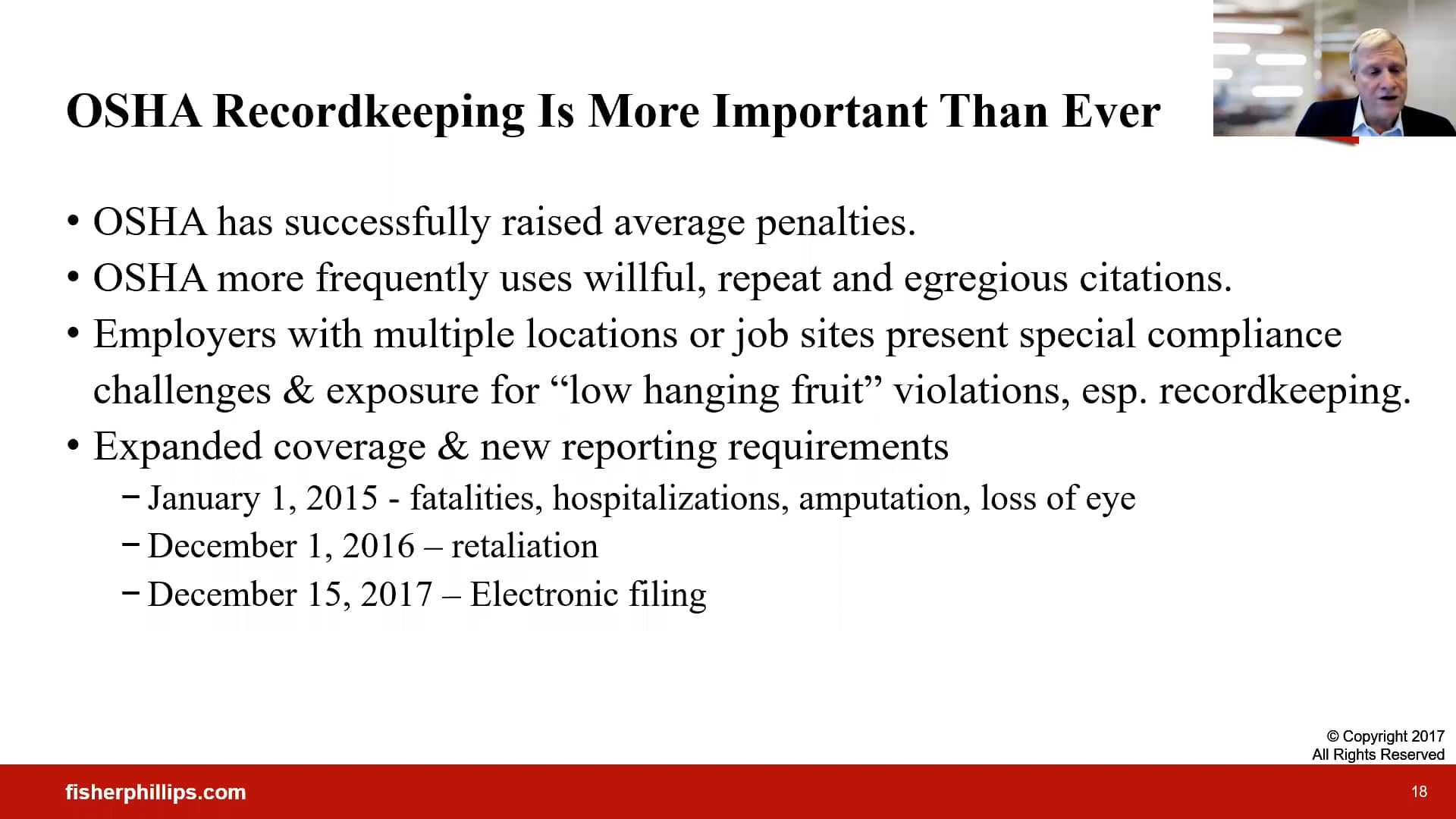 OSHA Recordkeeping Requirements inar w/ Ed Foulke on Vimeo