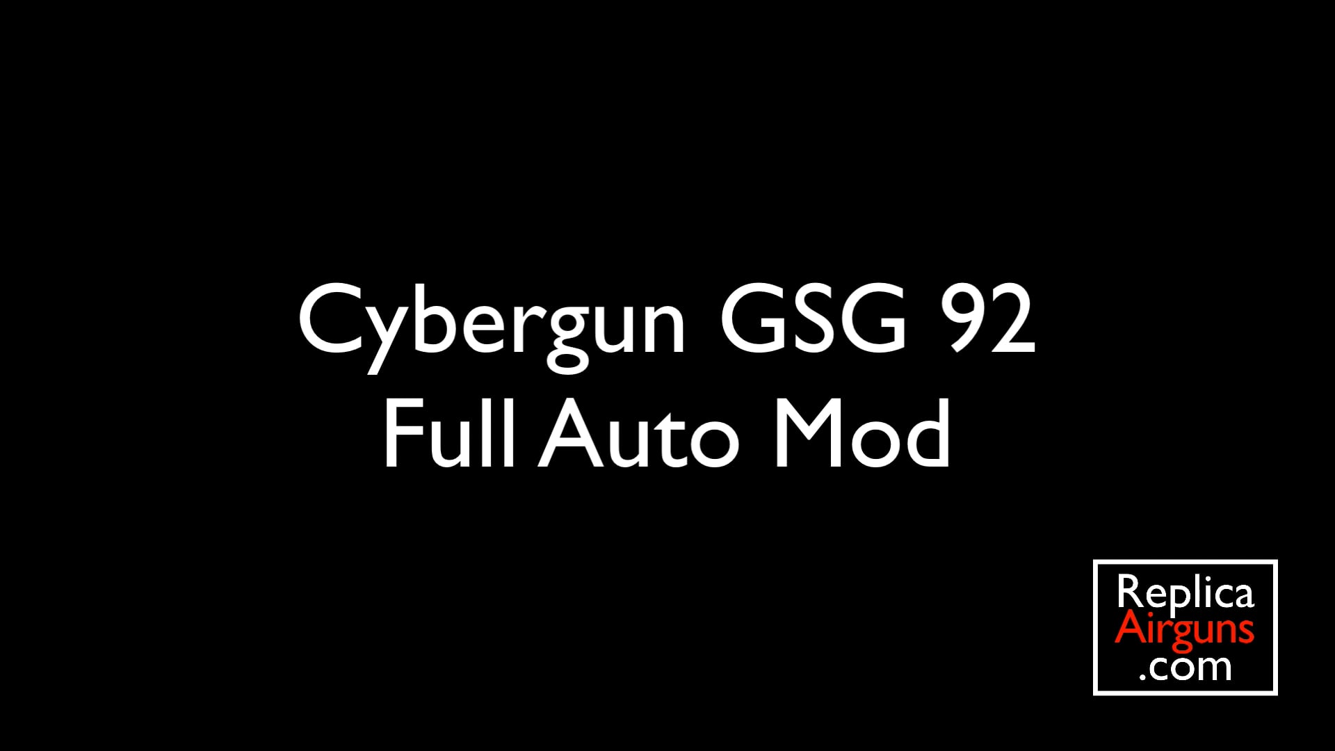 Cybergun GSG 92 BB Gun Full Auto Modification