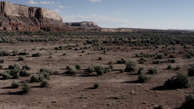 Classic American landscape. Red dirt and arid land for as far as the eyes can see. 