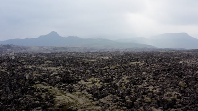 Foggy Icelandic terrain.