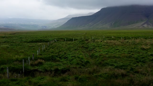 Peaceful isolated Icelandic landscape.