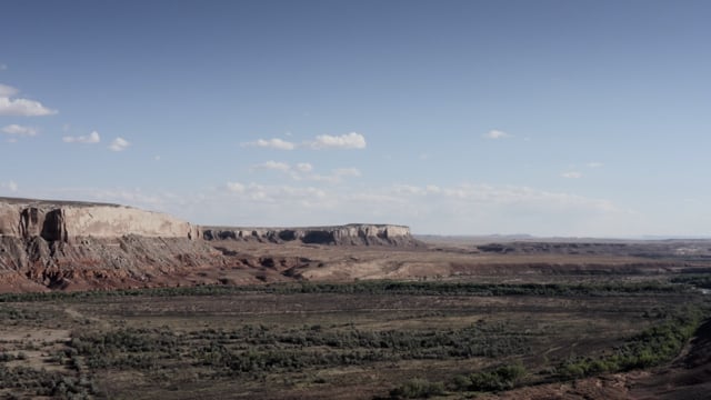 Classic American landscape. Red dirt and arid land for as far as the eyes can see. 