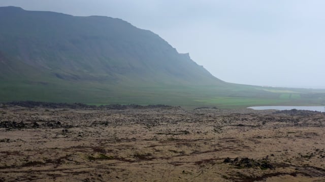 Misty mountain landscape in majestic Iceland.