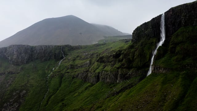 Fantastical waterfall in Iceland. 