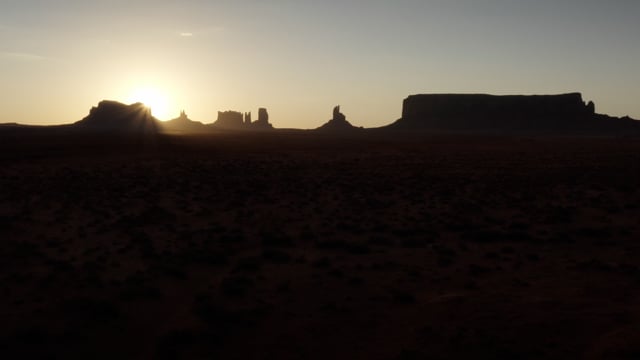 Sunrise over the Valley of the Gods. Spectacular landscape in national park. 