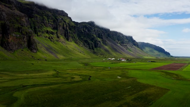 Cliffside of gorgeous Icelandic countryside. A magical adventure. 