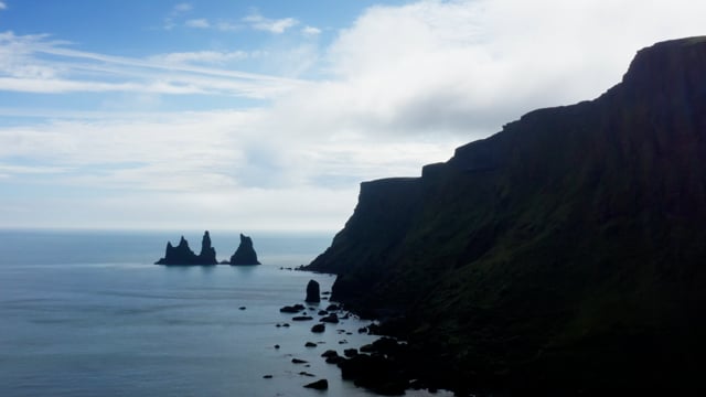 Shoreline along the stunning coast of Iceland.