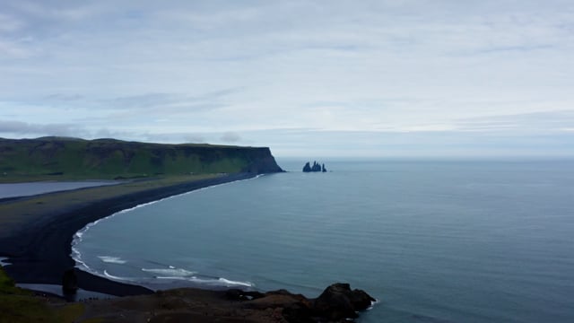 Shoreline along the stunning coast of Iceland.