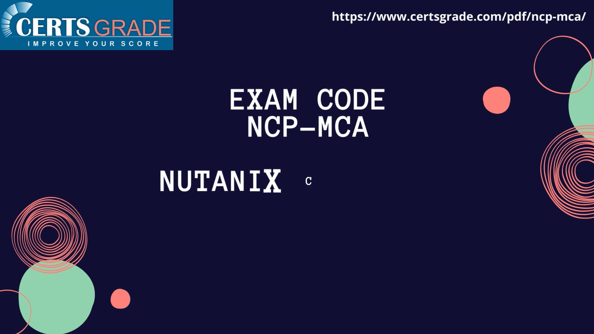 NCP-MCA Nutanix Certified Professional - Multicloud Automation (NCP-MCA ...