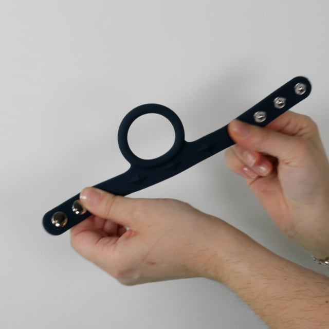 Anneau de Pénis Double avec Pressions - Taille réglable