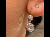 Diamond, Platinum Earrings 8607-2084