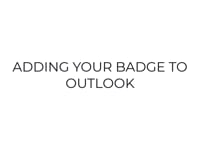 Adding your badge to Outlook