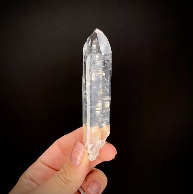 2in 37g DT Pink Shadow Lemurian Seed Quartz Crystal, Smoky