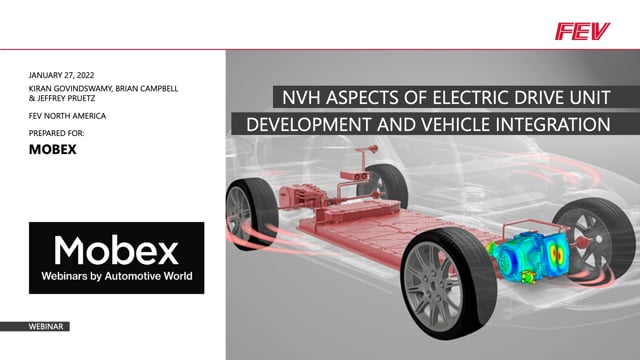 NVH aspects of electric drive unit development and vehicle integration