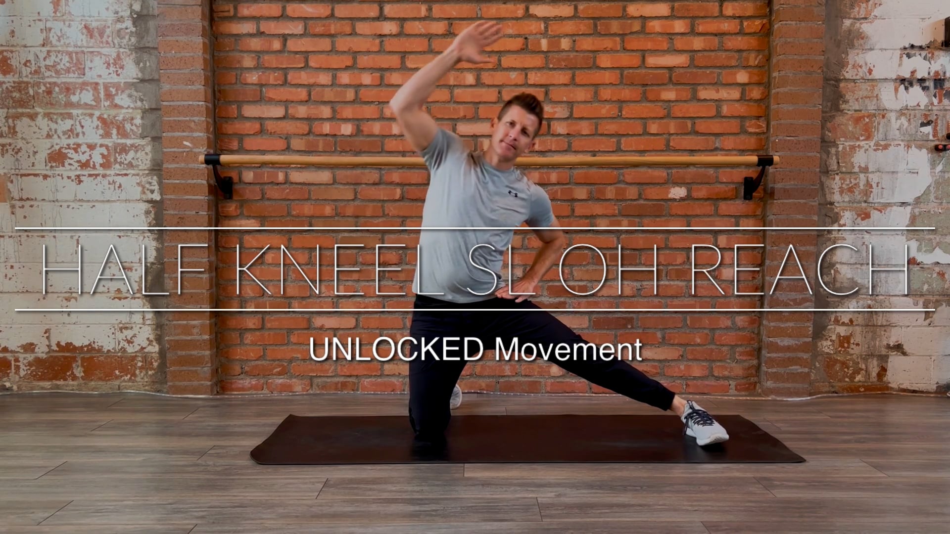 Half Kneel Straight Leg Overhead Reach on Vimeo