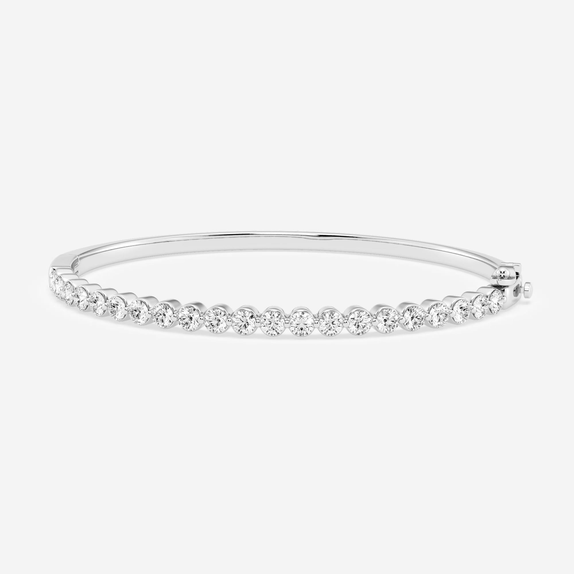 product video for 3 1/6 ctw Round Lab Grown Diamond Floating Bangle Bracelet - 7 Inches