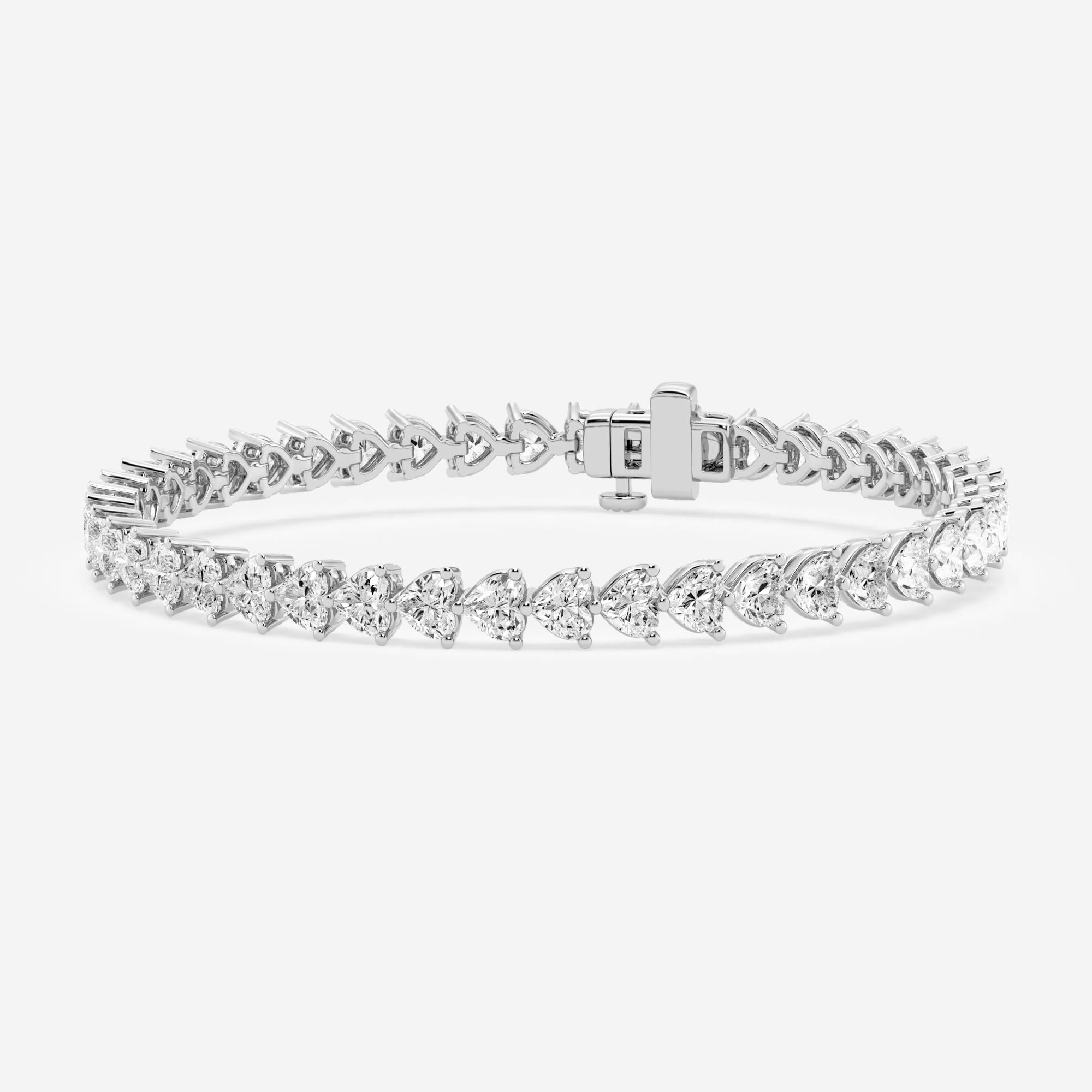 product video for 9 ctw Heart Lab Grown Diamond East-West Tennis Bracelet - 7 Inches