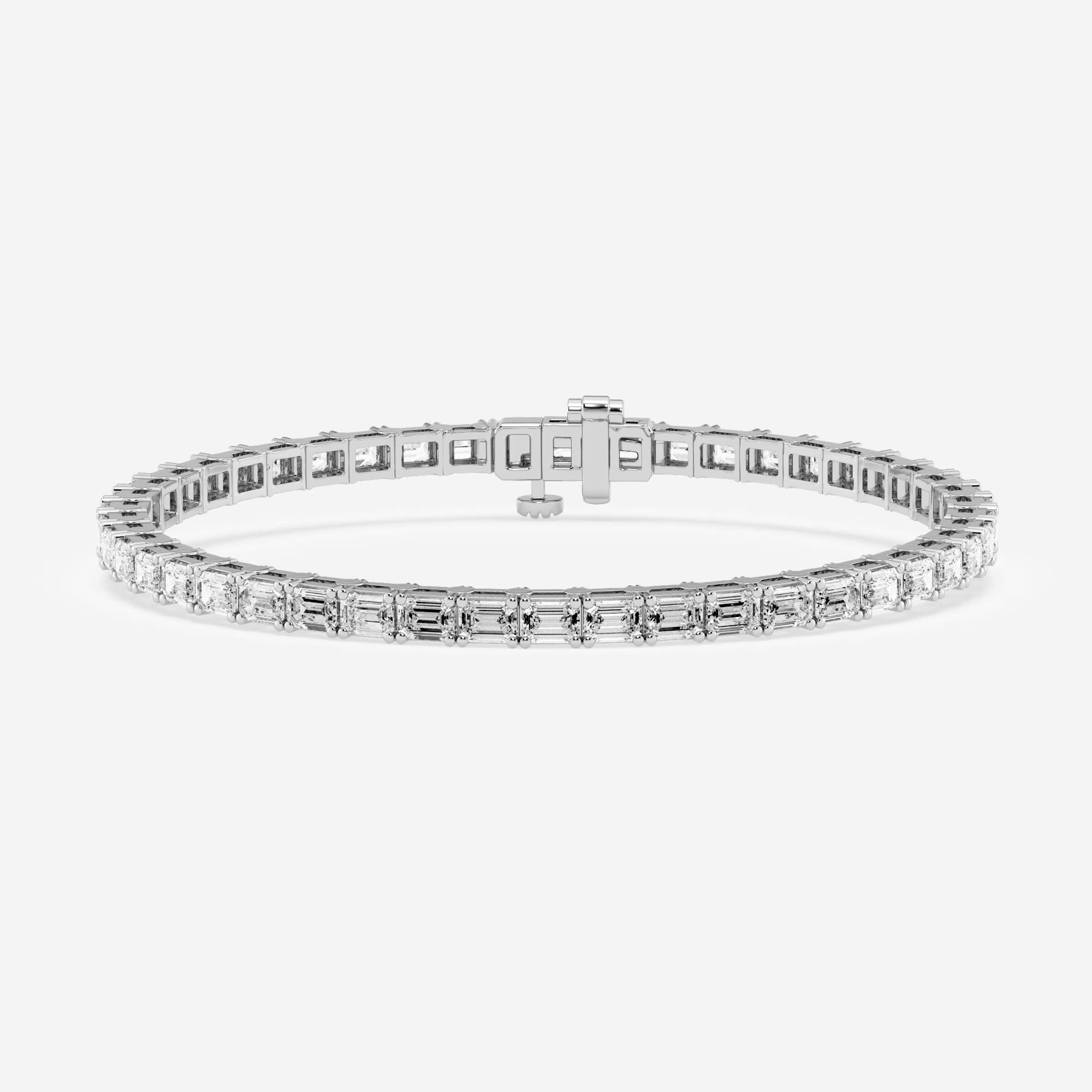 product video for 7 ctw Emerald Lab Grown Diamond East-West Tennis Bracelet - 7 Inches