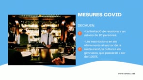 Noves mesures COVID a partir d'avui
