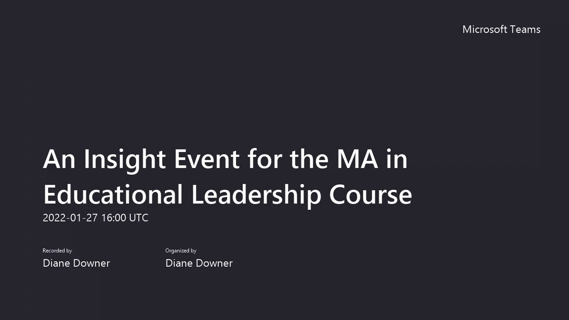 MA Insight Event 27 January 2022 on Vimeo
