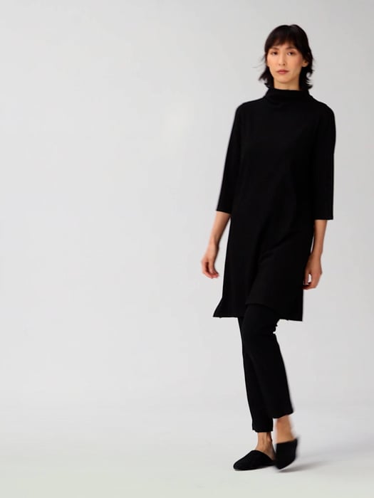 Funnel Neck Short Jumper Dress, Sustainable Womenswear